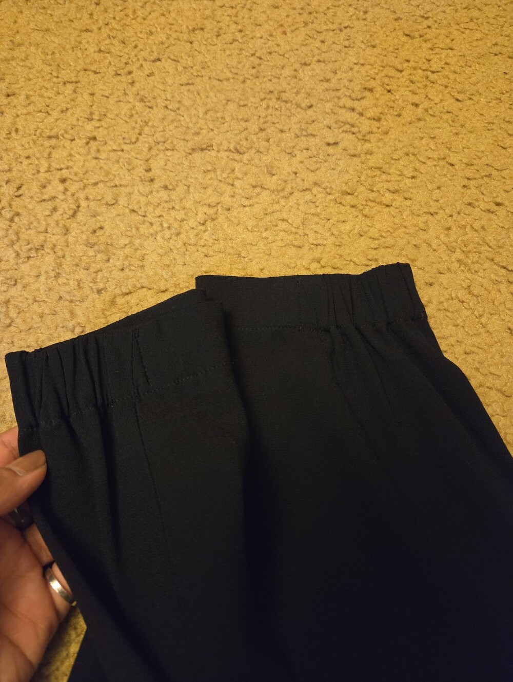 Babaton Black Elastic Waist Trousers